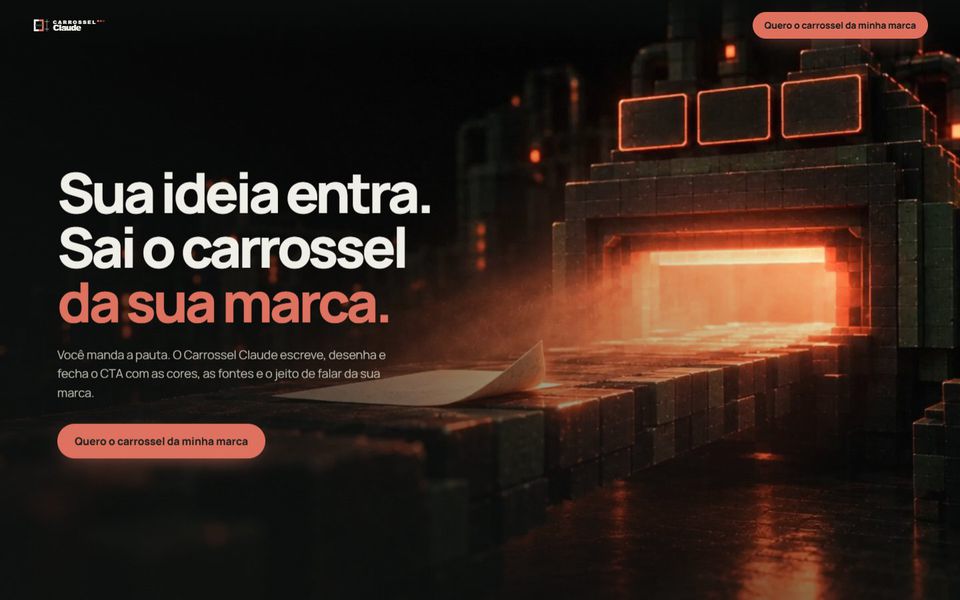 A abertura desta página no computador